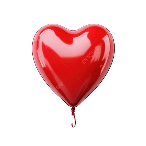 Un Globo De Corazón Rojo PNG Antecedentes Dibujado A Mano Corazón