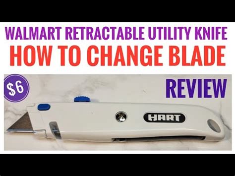 HOW TO CHANGE BLADE Retractable Utility Knife WALMART HART REVIEW YouTube