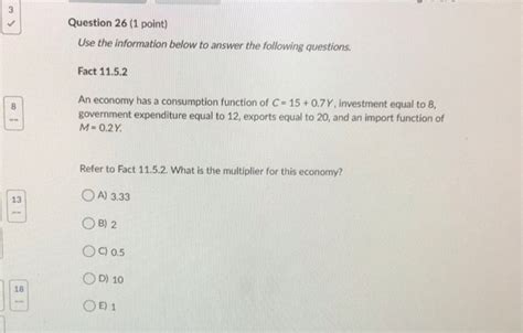 Solved Question Point Use The Information Below To Chegg