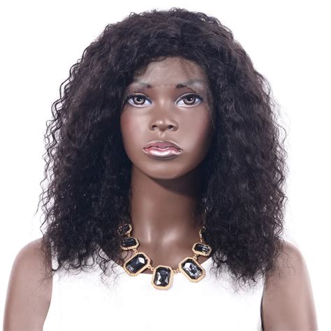 Chocolate Remy Lace Front Human Hair Wigs Afro Kinkys Curly Wigs For