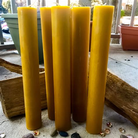 Unique Extra Tall Pure Beeswax Pillar Candles