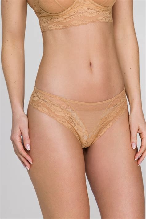 Calcinha Biquíni em Renda Antônia Bege Concha Jescri Lingerie de