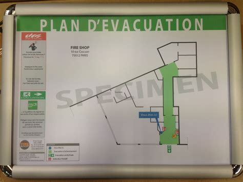 plan d évacuation avec consigners de sécurité