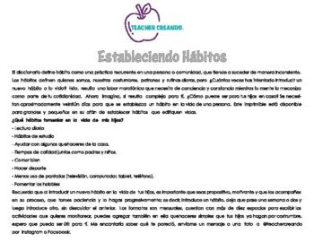 Seguimiento De H Bitos By Teacher Creando Tpt