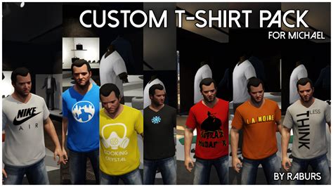 Custom T Shirt Pack For Michael GTA5 Mods