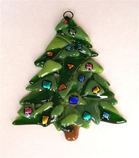 Fused Glass Christmas Ornament Christmas Tree Etsy