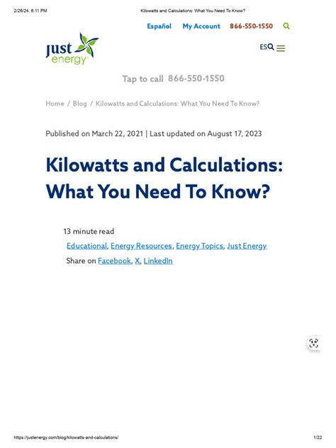 how to find kilowatts