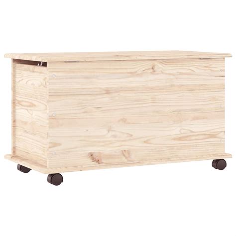 COFFRE DE RANGEMENT à roulettes ALTA 73x39 5x44 cm bois de pin EUR 180