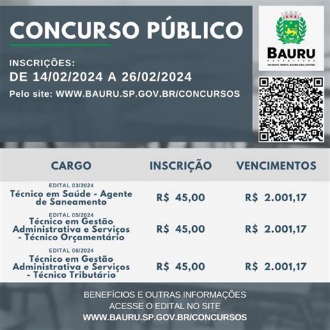 Prefeitura de Bauru encerra nesta segunda feira as inscrições para três