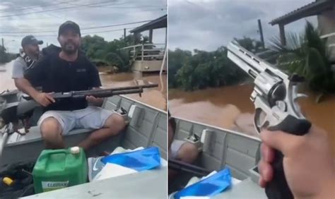 Enchente No Rio Grande Do Sul Vídeos Mostram Cenário De Guerra Com Assaltos Linchamento E