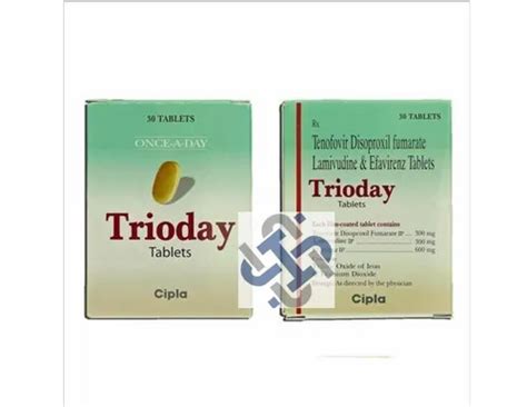 Trioday Lamivudine Mg Tenofovir Disoproxil Fumarate Mg Efavirenz