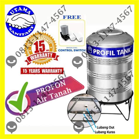 Jual Toren Tandon Tangki Air Stainless Profil Tank PS 1 100 Kaki