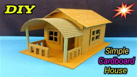 Very Simple And Beautiful Cardboard House Making Diy Miniature