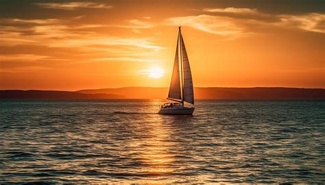 Sailboat Sunset Silhouette