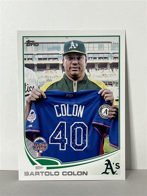 Topps Update Bartolo Colon No Us Oakland Athletics Ebay