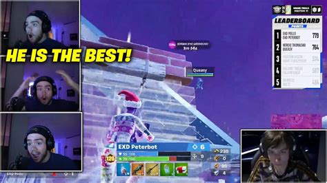 Mongraal Freaks Out Spectating Peterbot Go Crazy In End Game Of Fncs