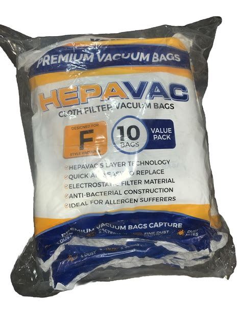 30 Pack KIRBY Veva Vacuum Bags Style F HEPAVAC Filter Hepa Vac Bags