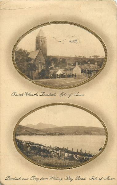 Buteshire Insets Parish Church And Lamlash And Bay From Whiting Bay