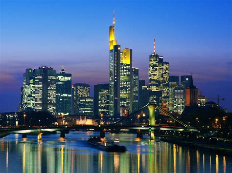 skyline, Night, Frankfurt, Germany, Cityscape, City, 4000x3000 ...