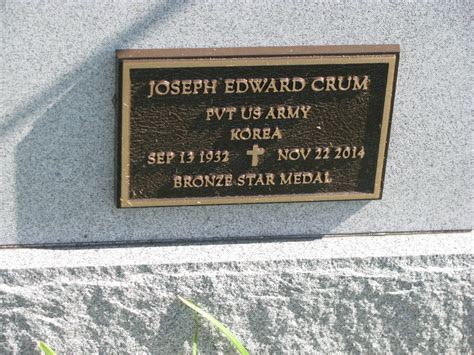 Joseph Edward Crum 1932 2014 Find A Grave Memorial