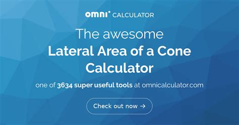 Lateral Area of a Cone Calculator