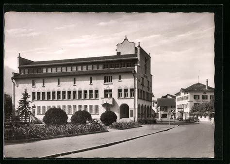 Ansichtskarte Vaduz Rathaus mit Strasse Manuskript Papierantiquität