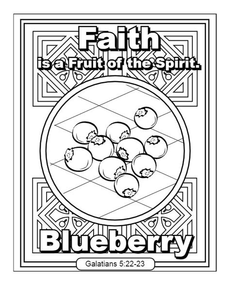 Peach Fruit Of The Spirit Coloring Page Free Printable Coloring Pages