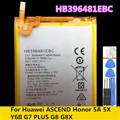 Batería Original HB396481EBC de 3100mAh para Huawei Honor 5A CAM TL00H