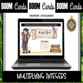 Multiplying Integers Distance Learning BOOM Cards By PENSEL DAN KRAYON