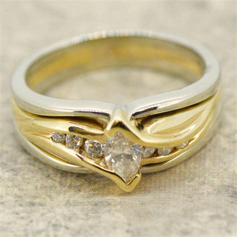 Estate Ladies Diamond 14k 2-Tone Gold Ring Regular Retail $1,725 ...