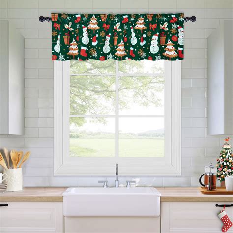 Haperlare Snowflake Christmas Kitchen Valance W X L Velvet