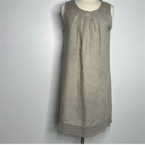 Rose Marine Dresses Rosemarine Made In Italy Linen Dress With