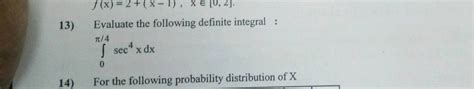 F X 2 X 1 2 X In 0 2 N13 Evaluate The