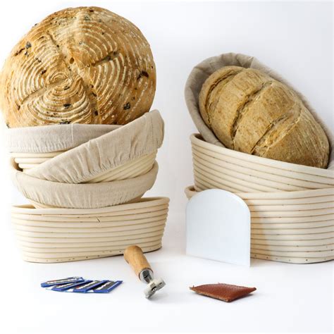 Sourdough Banneton Oval Bread Proofing Basket Kit Etsy