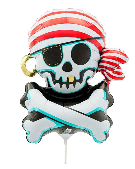 14 Inch Balloon Skull And Crossbones Pirate Balloon Air Etsy Australia