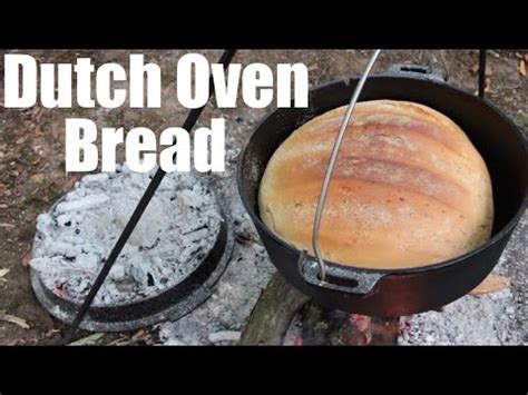 Campfire Cooking Dutch Oven Bread With Bacon Wrapped Halloumi Cheese