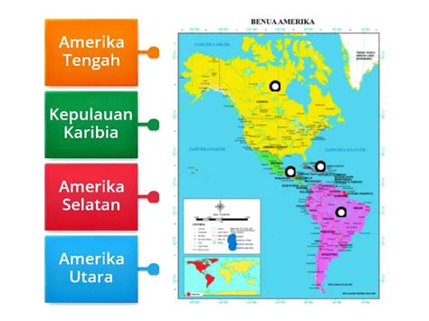 Pembagian Wilayah Benua Amerika Labelled Diagram