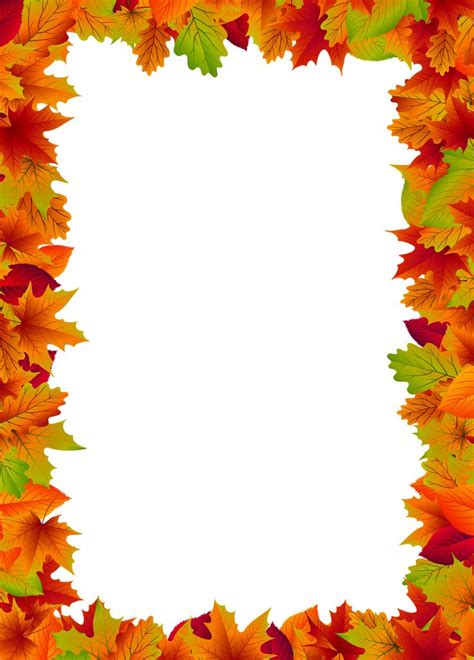 Fall Border Frame Png Clip Art Image Fall Borders Clip Art Borders