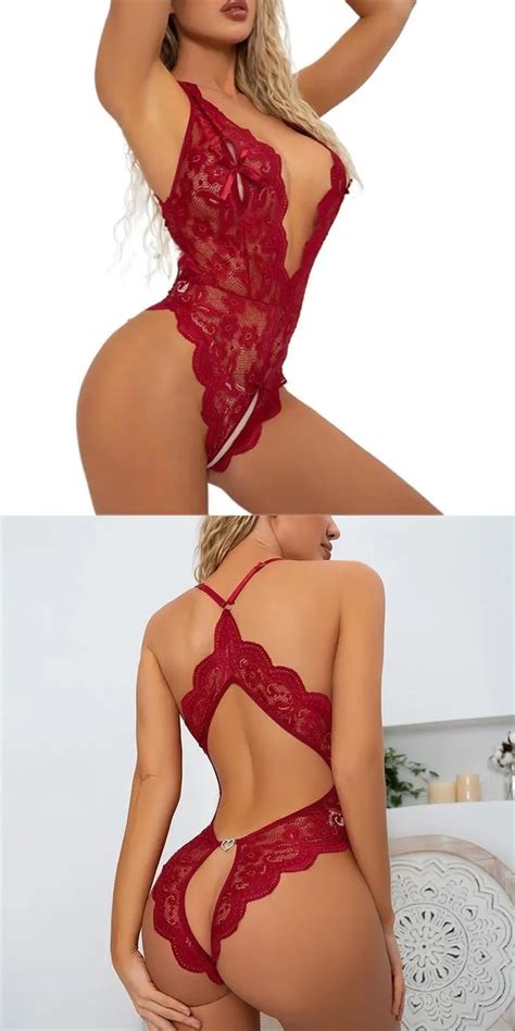 Free Sample New Arrival Red Lace Women Lingerie Set Valentines Day