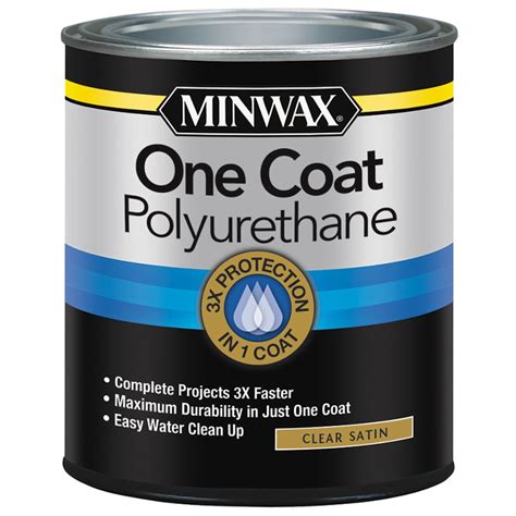 Minwax One Coat Polyurethane Satin Water Based Polyurethane Actual Net