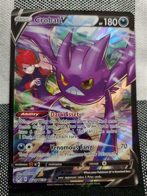 Crobat V Tg20tg30 Pokemon Card Lost Origin Trainer Gallery Alt Full