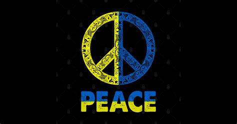 Ukrainian Peace Symbol - Ukraine Peace Symbol - Sticker | TeePublic