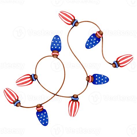 Fairy Lights American Flag 41494054 Png