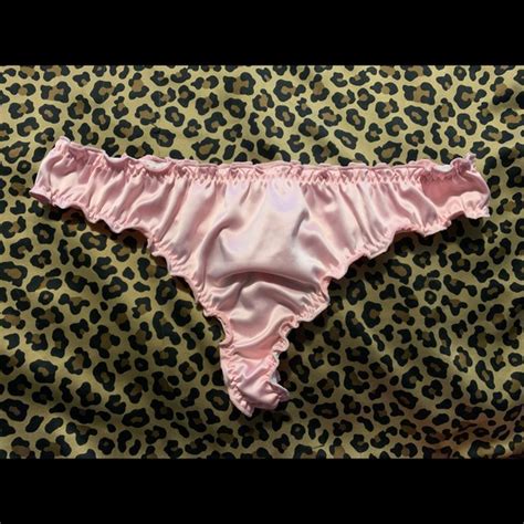 Intimates And Sleepwear Princess Pink Satin Thong Panties Poshmark