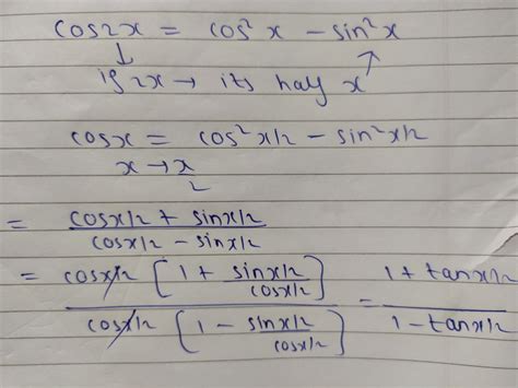 Express Tan Cos X Sin X Cos X Sin X For