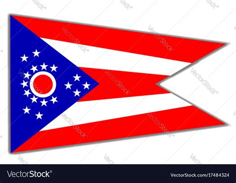 Ohio state flag Royalty Free Vector Image - VectorStock