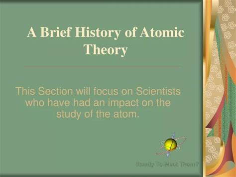 Ppt A Brief History Of Atomic Theory Powerpoint Presentation Free