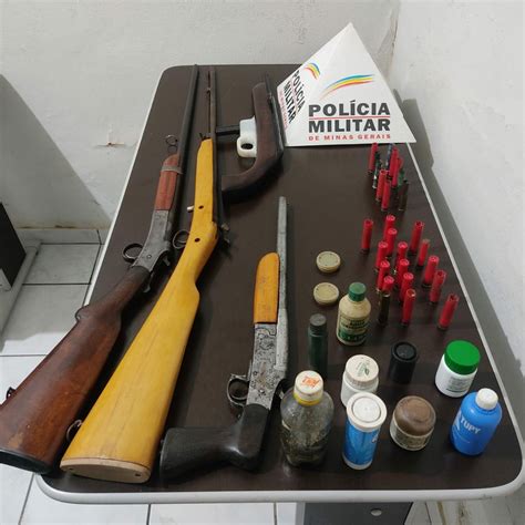 Ap S Den Ncia Homem Preso Quatro Armas De Fogo Em Conselheiro