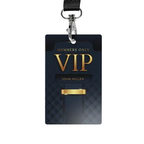 Lanyards And Id Cards Vip Id Name Badges