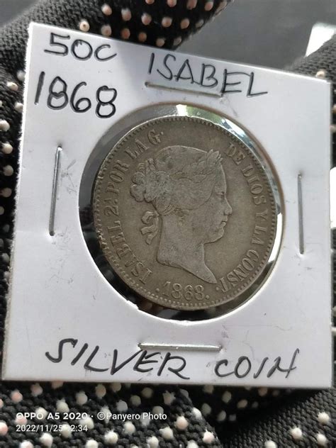 1868 Isabel Antik Silver Coin Hobbies And Toys Memorabilia